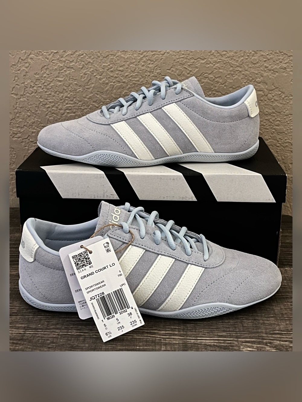 Adidas Grand Court Lo Crystal Sky Color Shoes Women's Size - 6.5